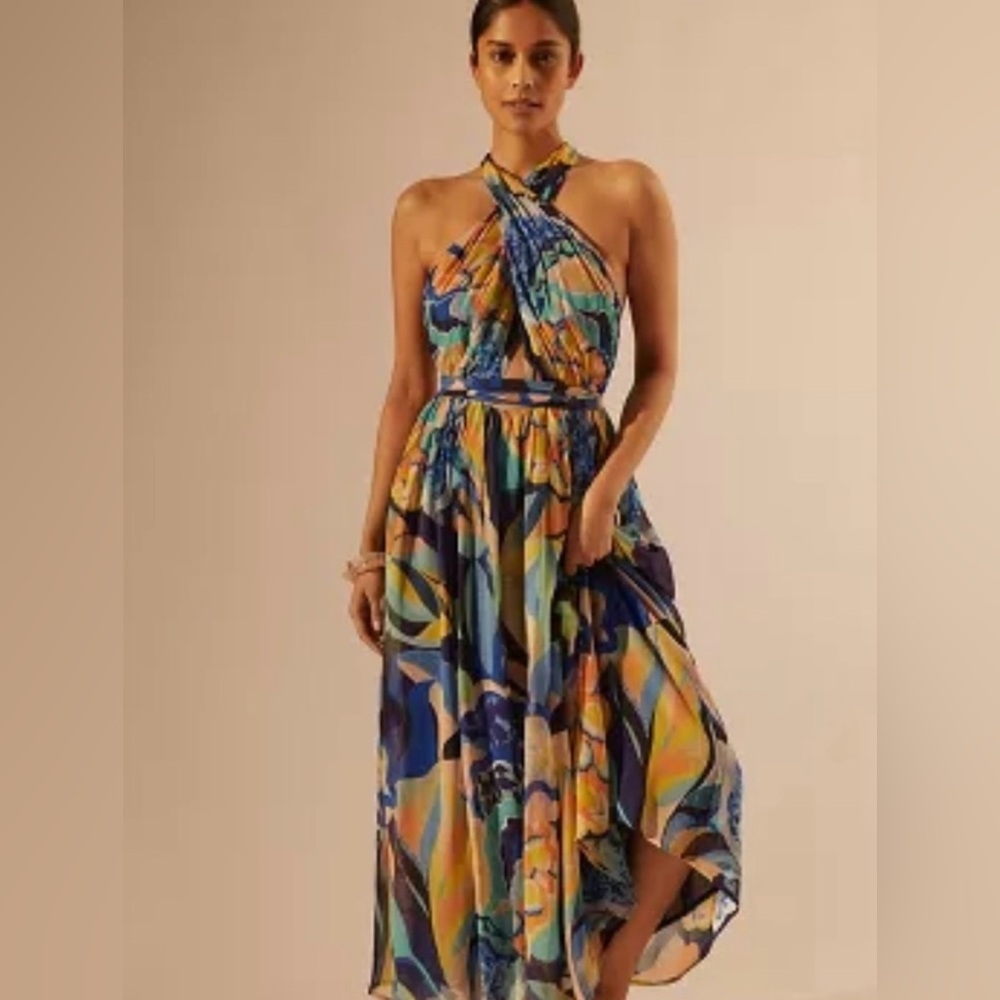 Anthropologie x Alexandra Farmer Printed Maxi Dress